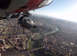 Helicopter Aerial Filming in Rome over River Tiberis for All The Money In The World with Mini Eclipse