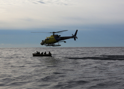 Helicopter Aerial Filming on location in Lanzarote for In The Heart Of The Sea using Eclipse XL HD aerial camera